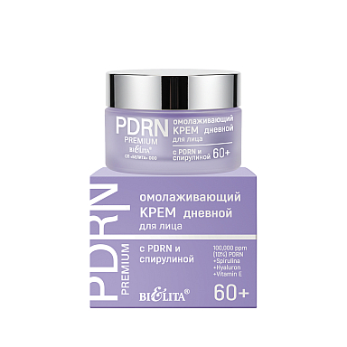 Омолаживающий крем дневной для лица с PDRN и спирулиной 60+ PDRN.PREMIUM