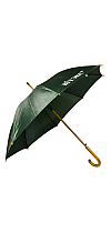 Зонт-трость полуавтомат зеленый с логотипом