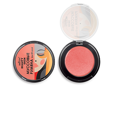 Муссовые румяна Beauty Skin, тон 01 coral