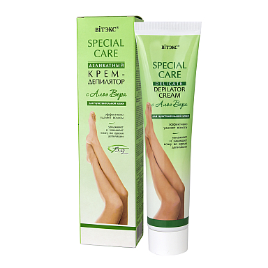 Delicate depilatory cream with Aloe Vera for sensitive skin