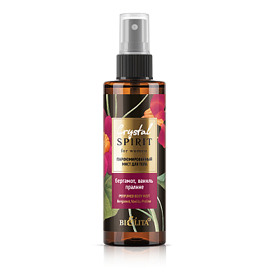 Perfumed Body Mist “Bergamot, Vanilla, Praline” Crystal Spirit
