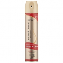 Hairspray VOLUME and POWER with pomegranate extract for extra strong fixation Hairspray VOLUME and POWER with pomegranate extract for extra strong fixation